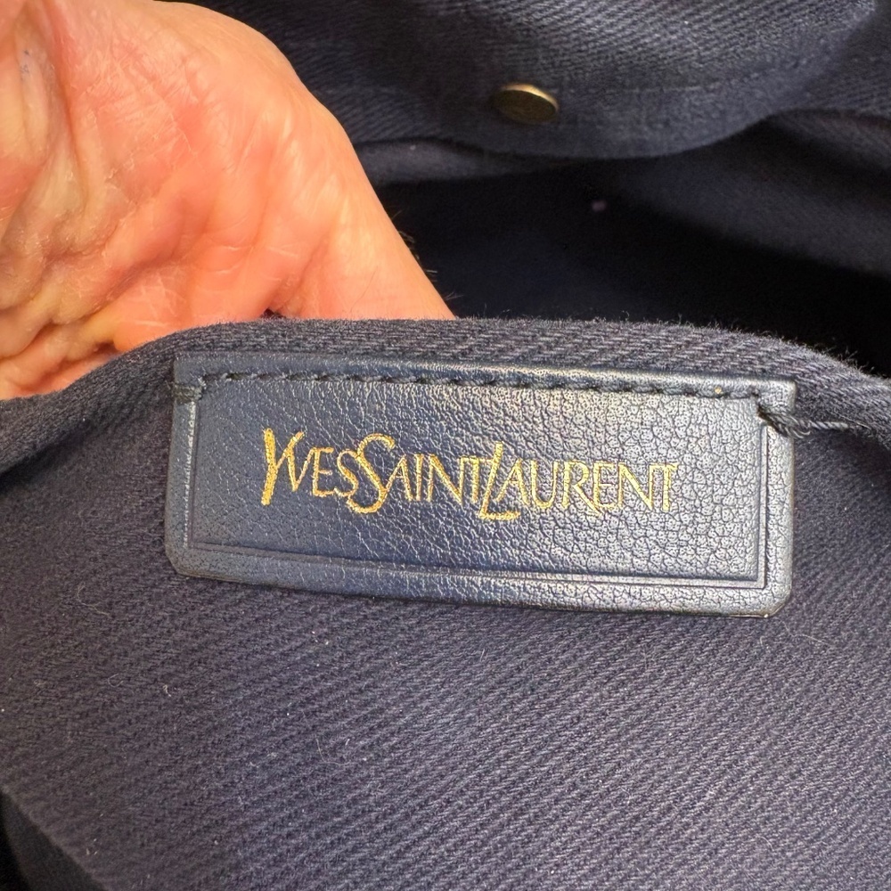 YSL Yves Saint Laurent authentic vintage blue leather “muse” bag Italy - Picture 14 of 14